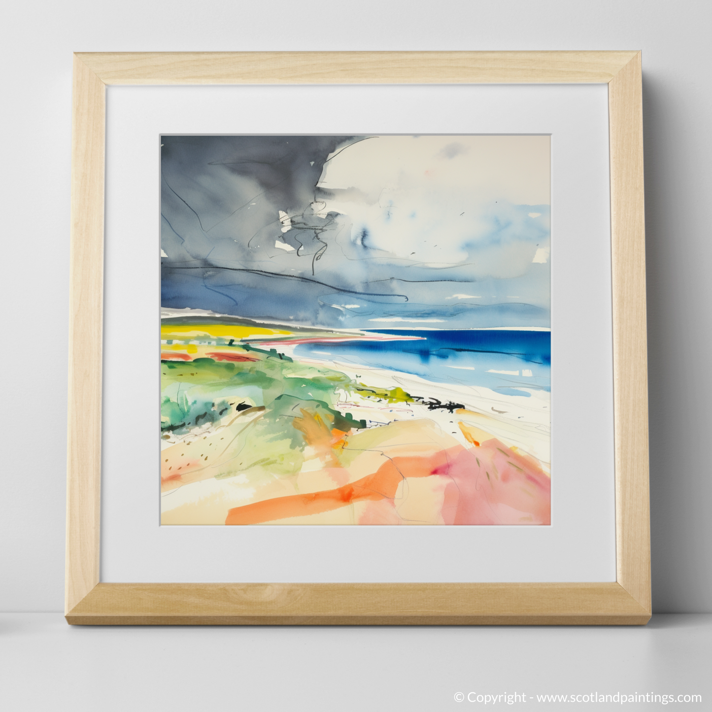 Storm's Embrace: An Abstract Vision of St Cyrus Beach