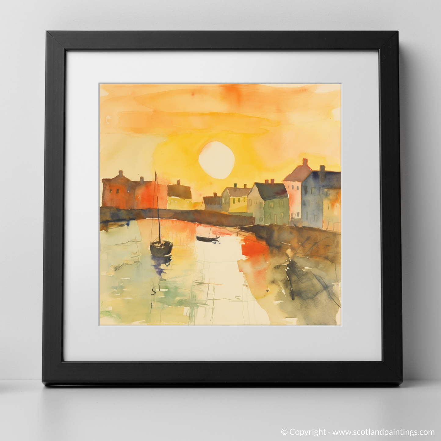 Portsoy Harbour at Sunset: An Abstract Reverie