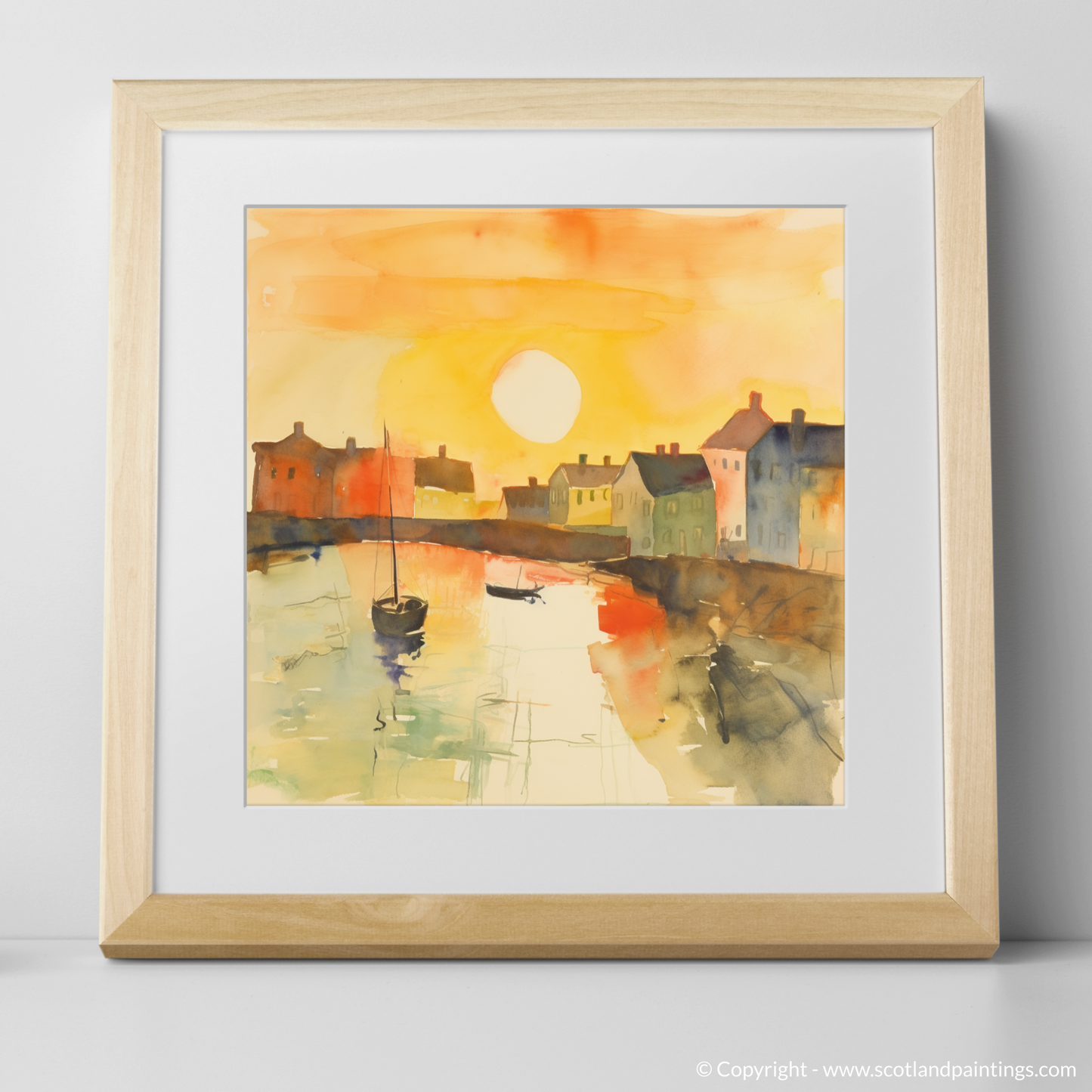 Portsoy Harbour at Sunset: An Abstract Reverie