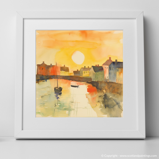 Portsoy Harbour at Sunset: An Abstract Reverie