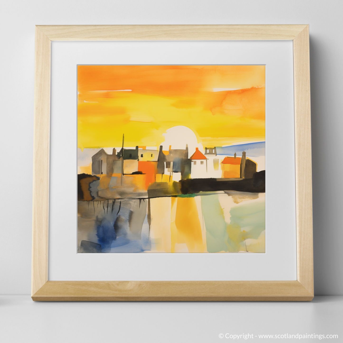 Portsoy Harbour at Golden Hour: An Abstract Symphony of Light and Colour