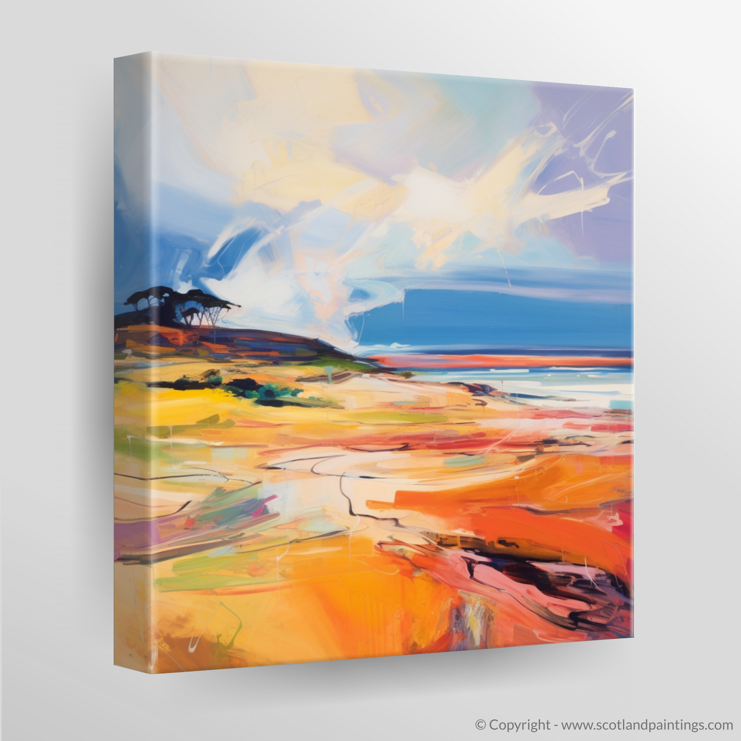 Gullane Sands Reimagined: An Abstract Expressionist Journey