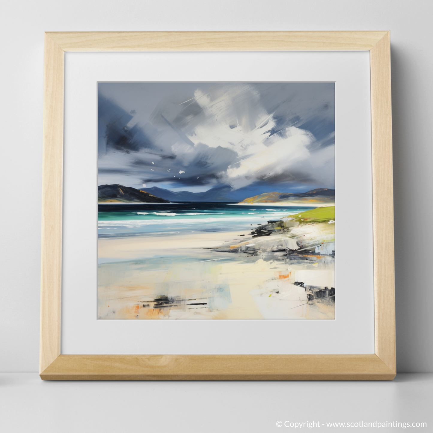 Tempestuous Luskentyre: An Abstract Expressionist Ode to Scotland's Shoreline