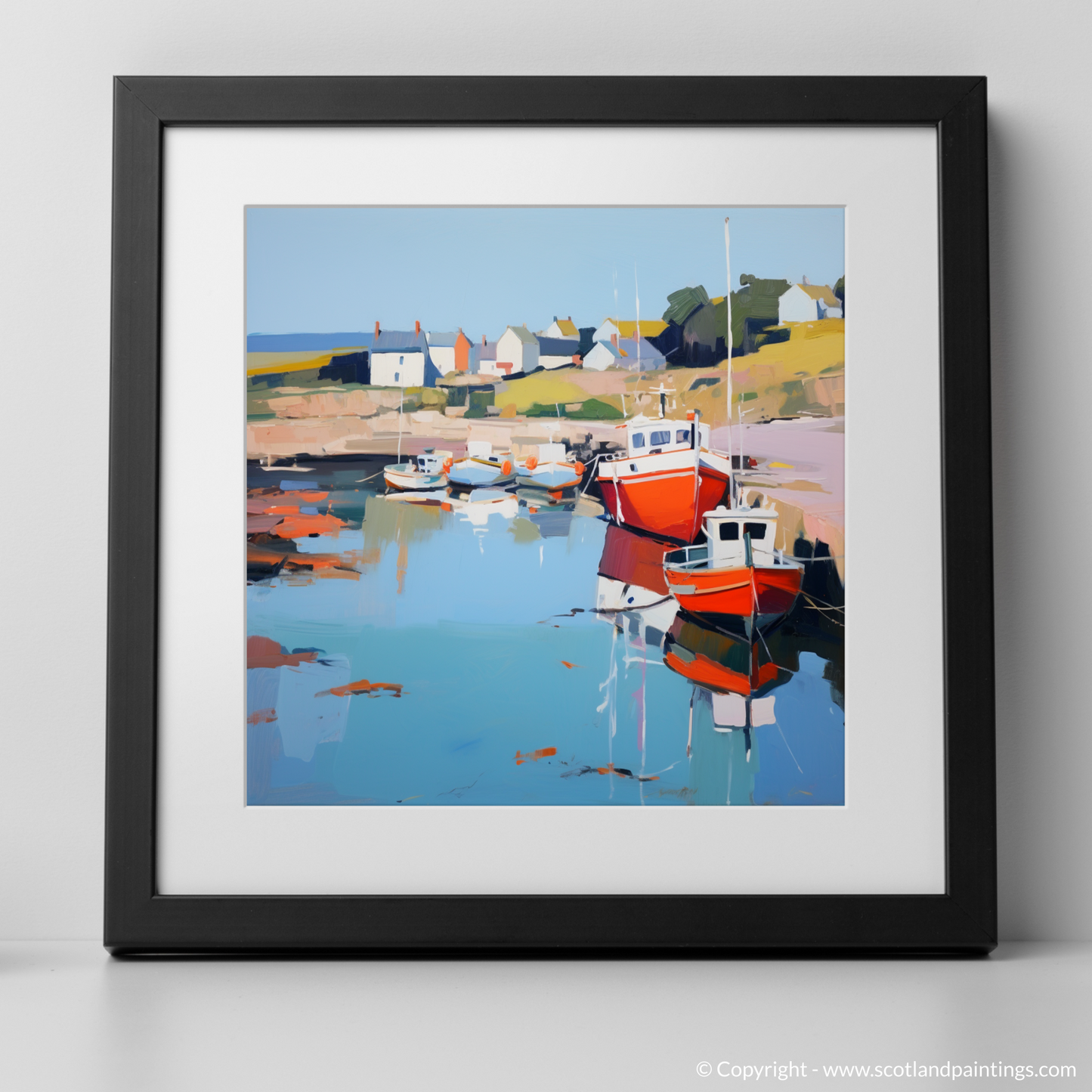 Serene Reflections of Port Ellen Harbour