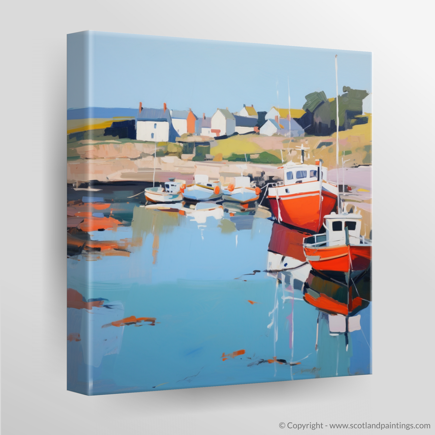 Serene Reflections of Port Ellen Harbour