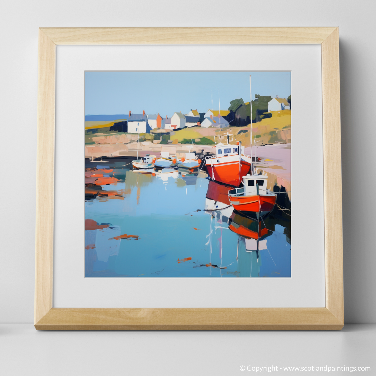 Serene Reflections of Port Ellen Harbour