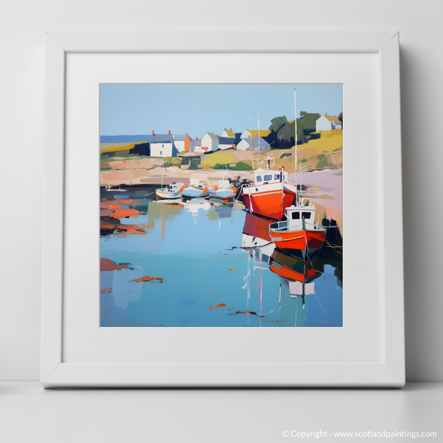 Serene Reflections of Port Ellen Harbour