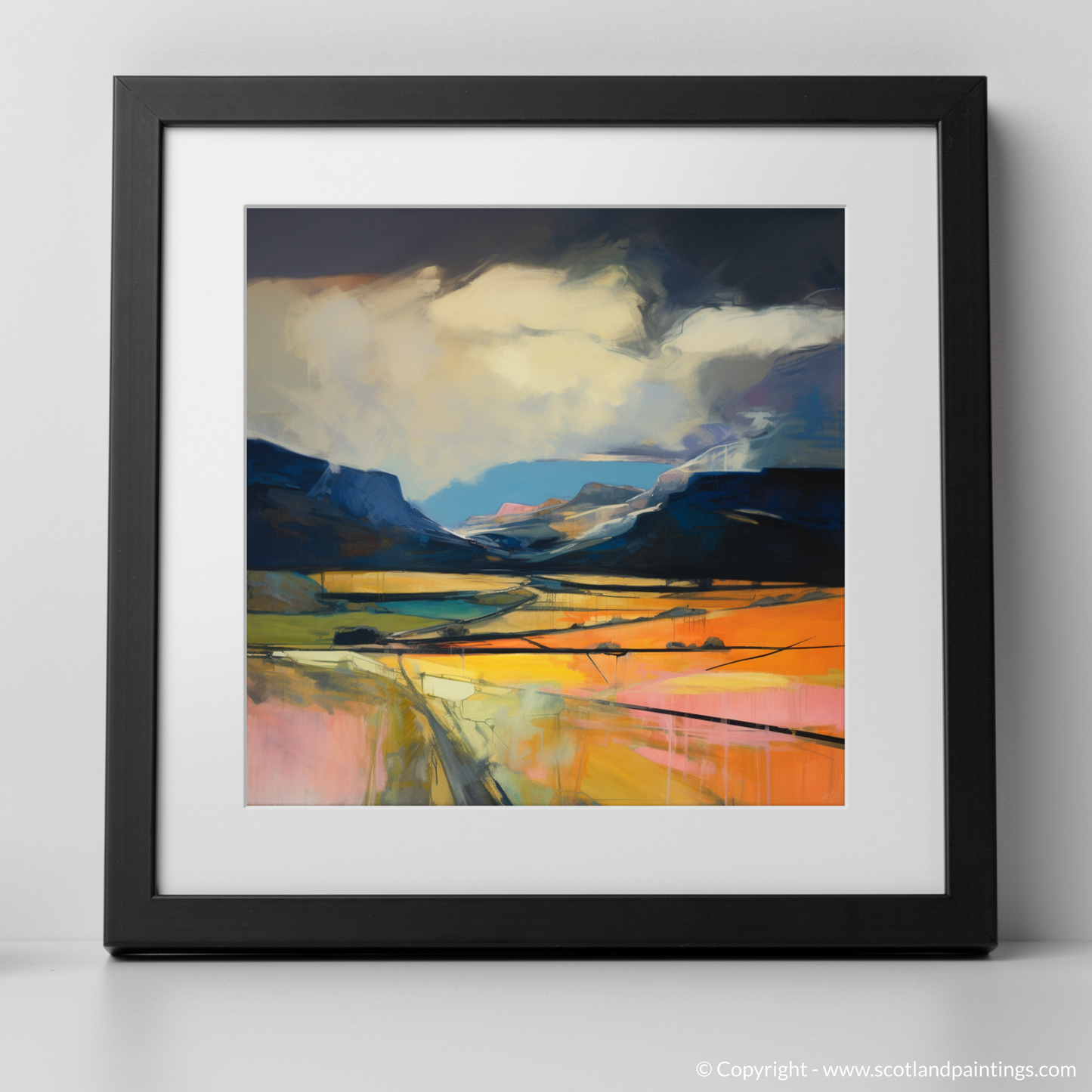 Dramatic Skies over Glencoe: An Abstract Impressionist Journey