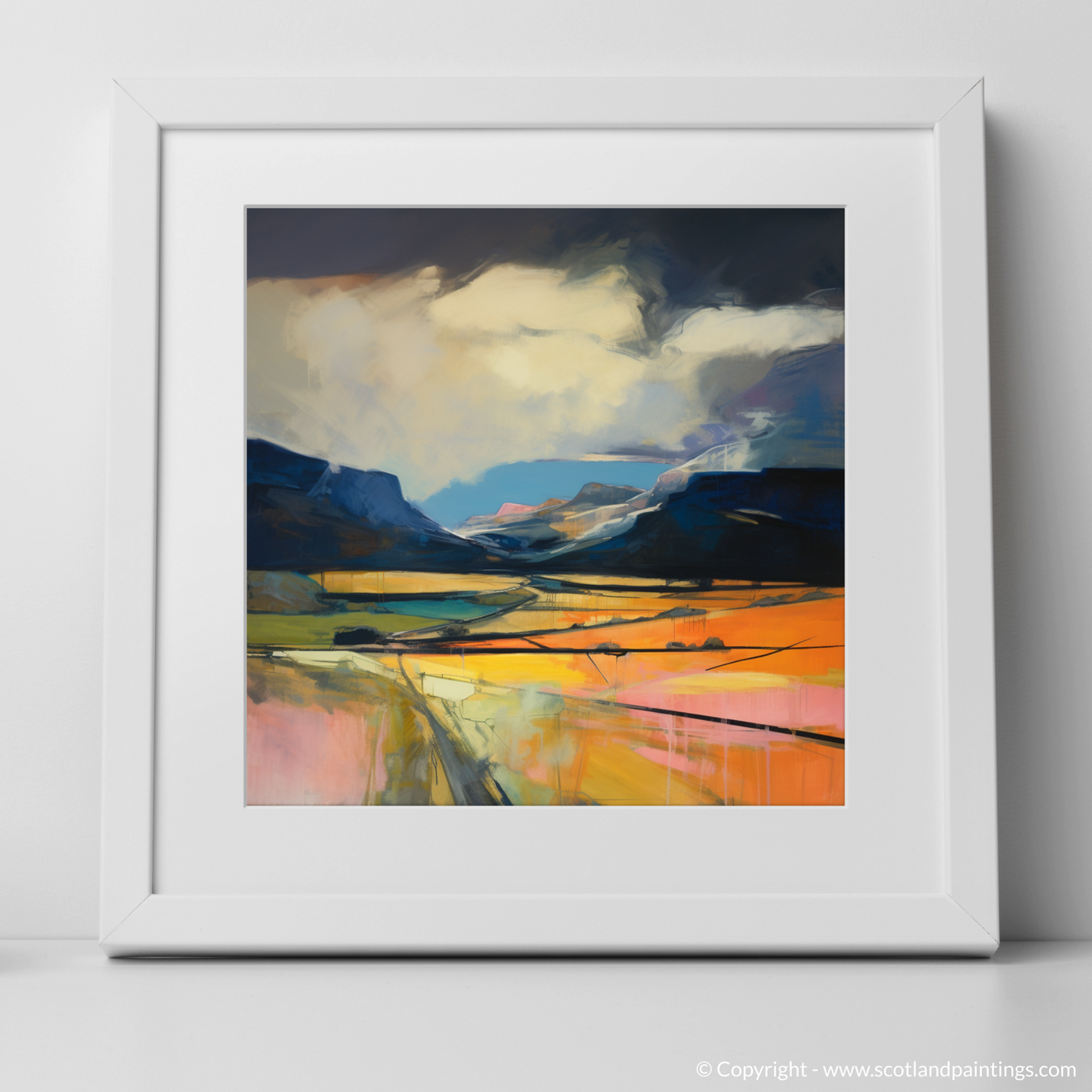 Dramatic Skies over Glencoe: An Abstract Impressionist Journey