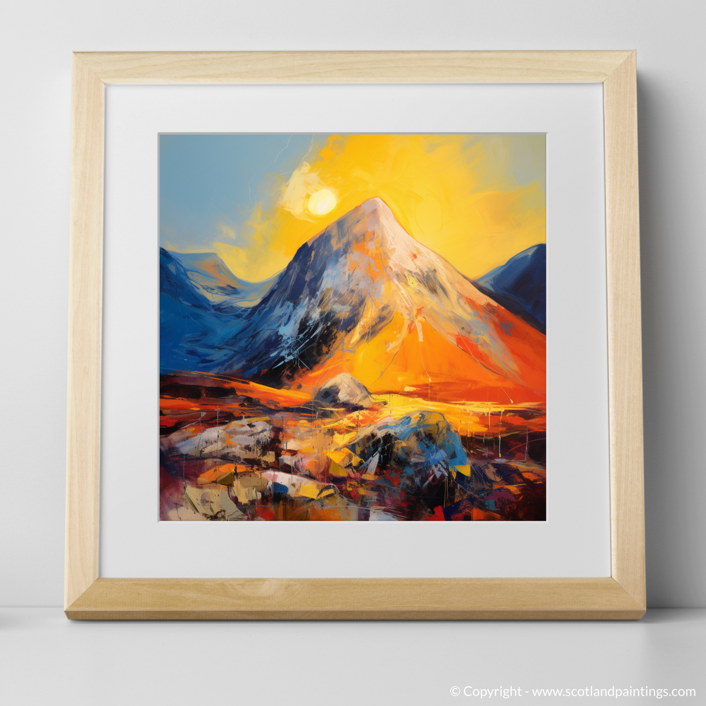 Golden Hour Embrace: An Abstract Ode to Buachaille in Glencoe