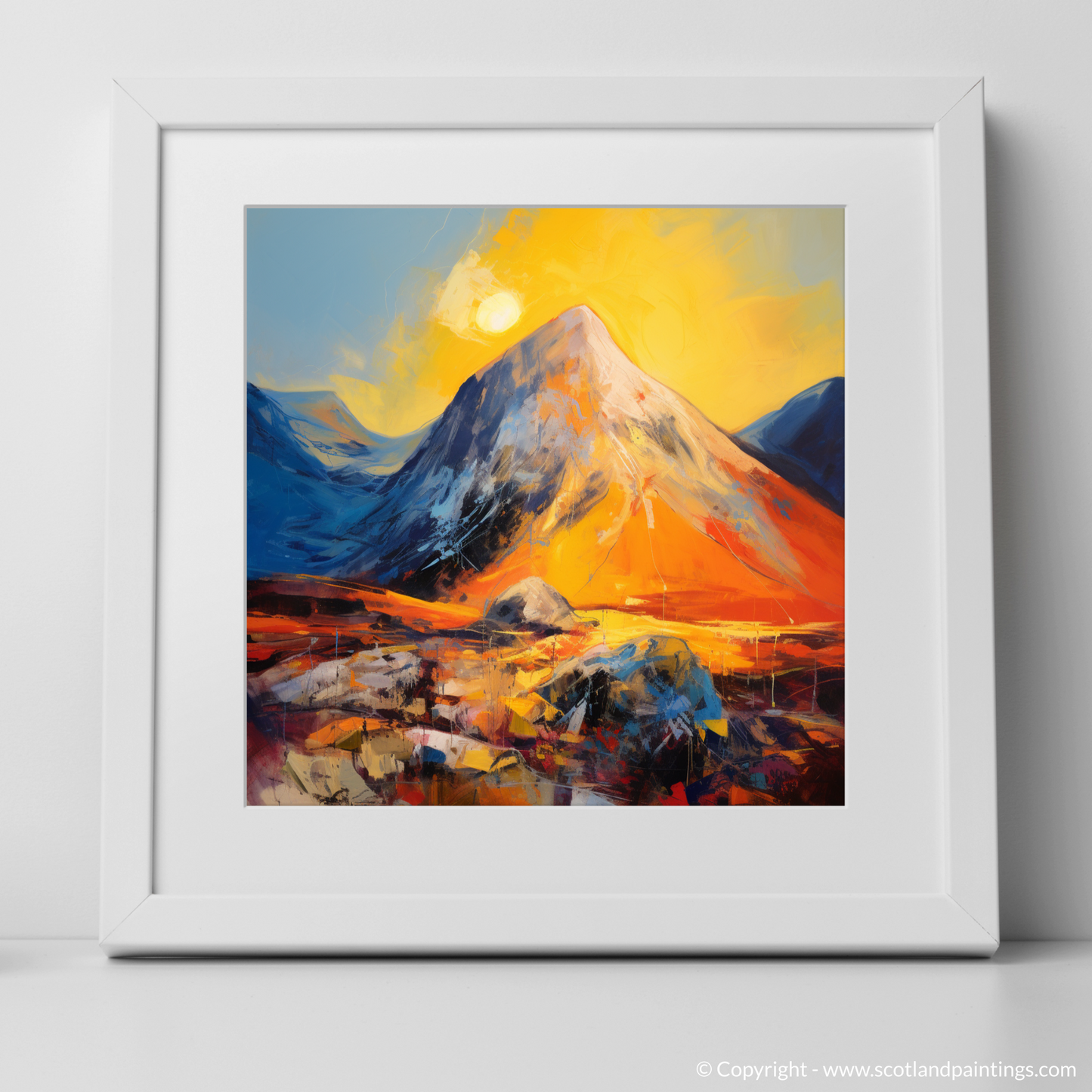 Golden Hour Embrace: An Abstract Ode to Buachaille in Glencoe