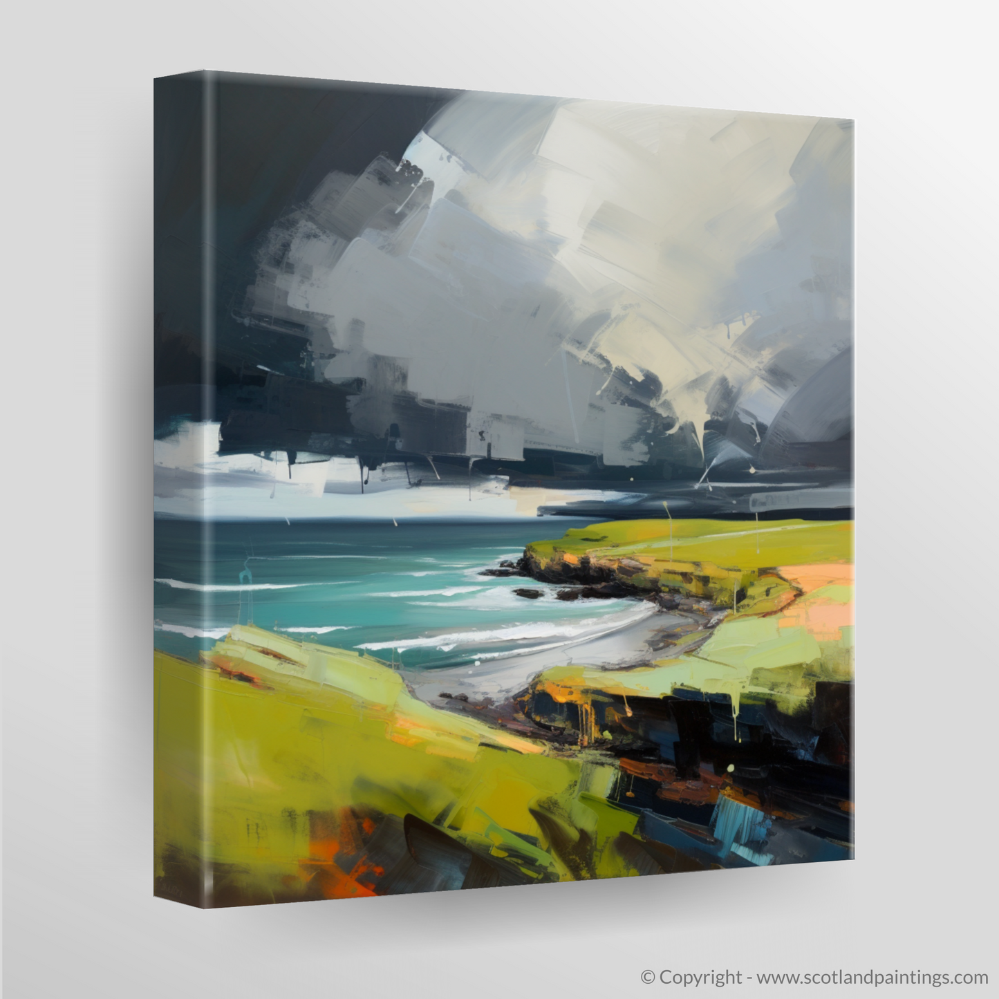 Storm Over Coldingham Bay: A Contemporary Ode to Scottish Shores