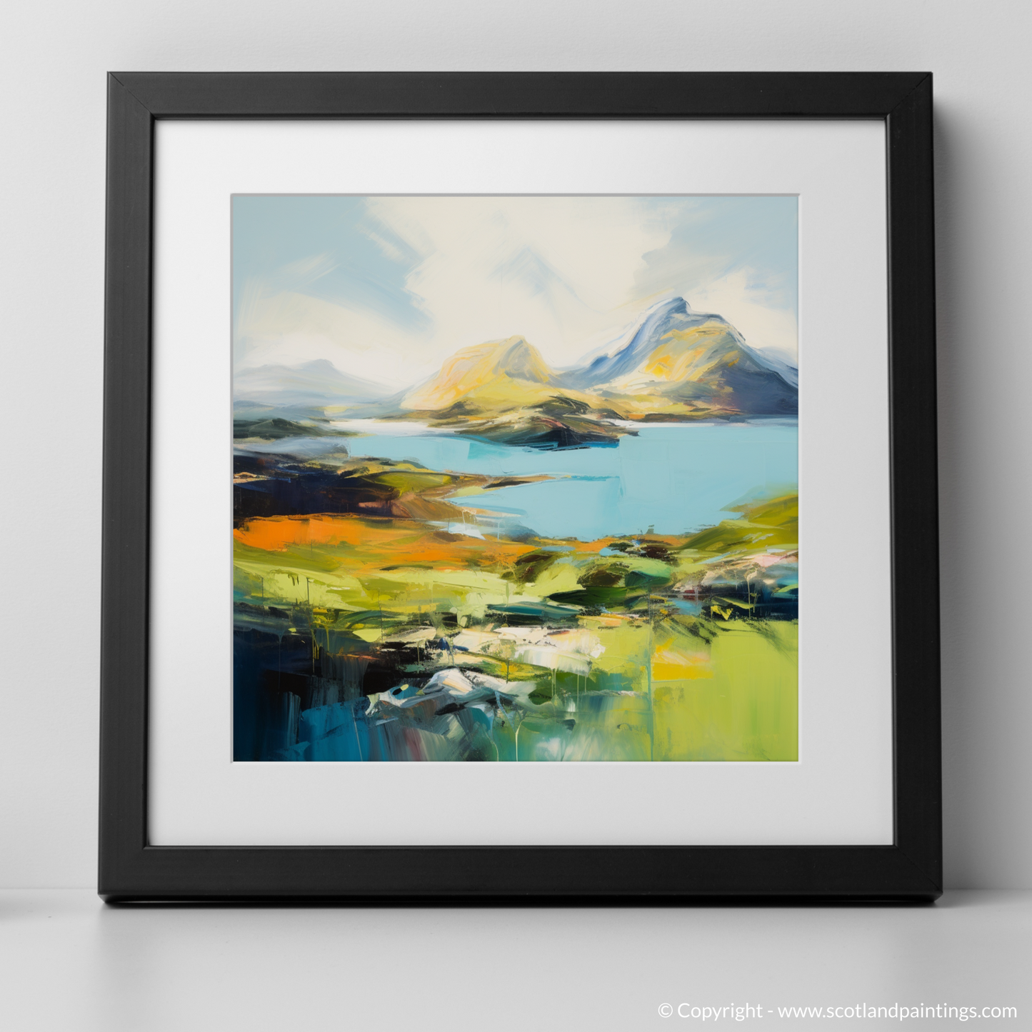 Highland Majesty: An Abstract Expressionist Ode to Ben More Assynt