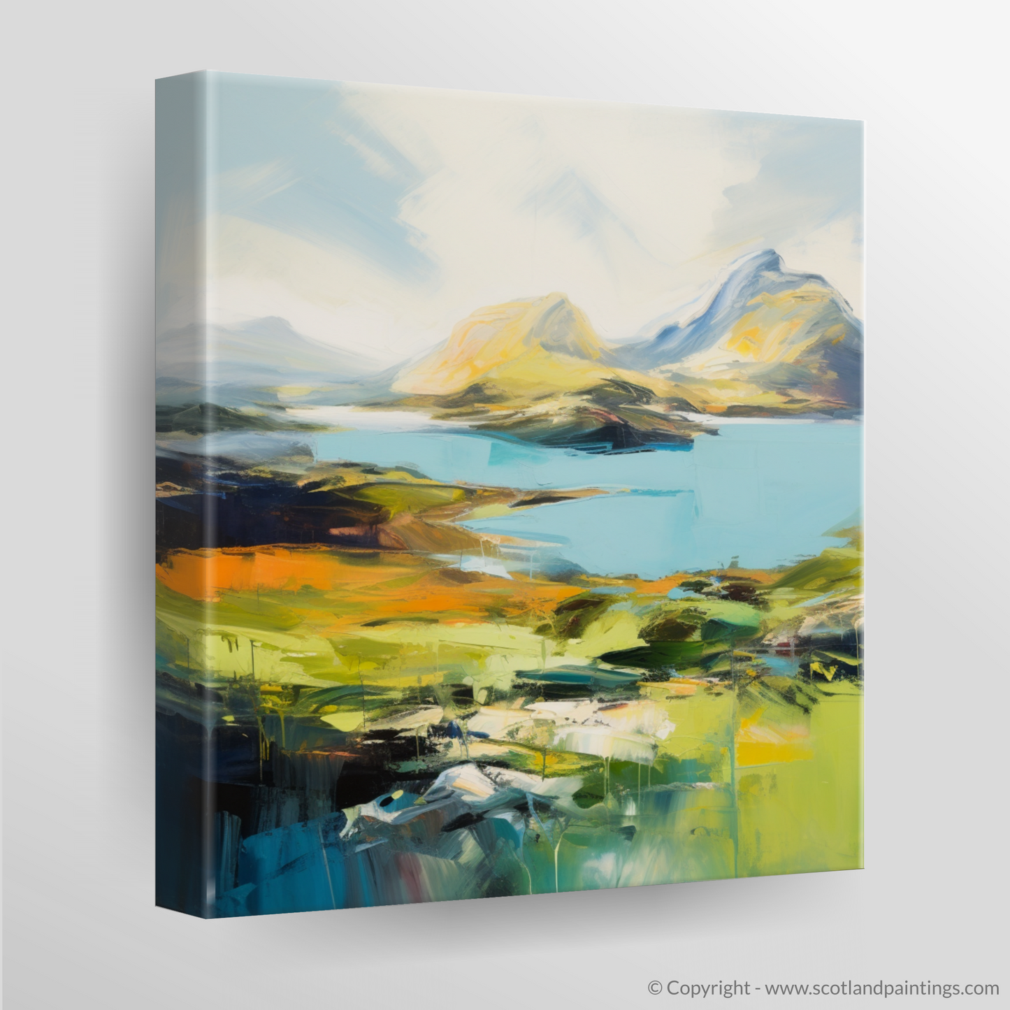 Highland Majesty: An Abstract Expressionist Ode to Ben More Assynt