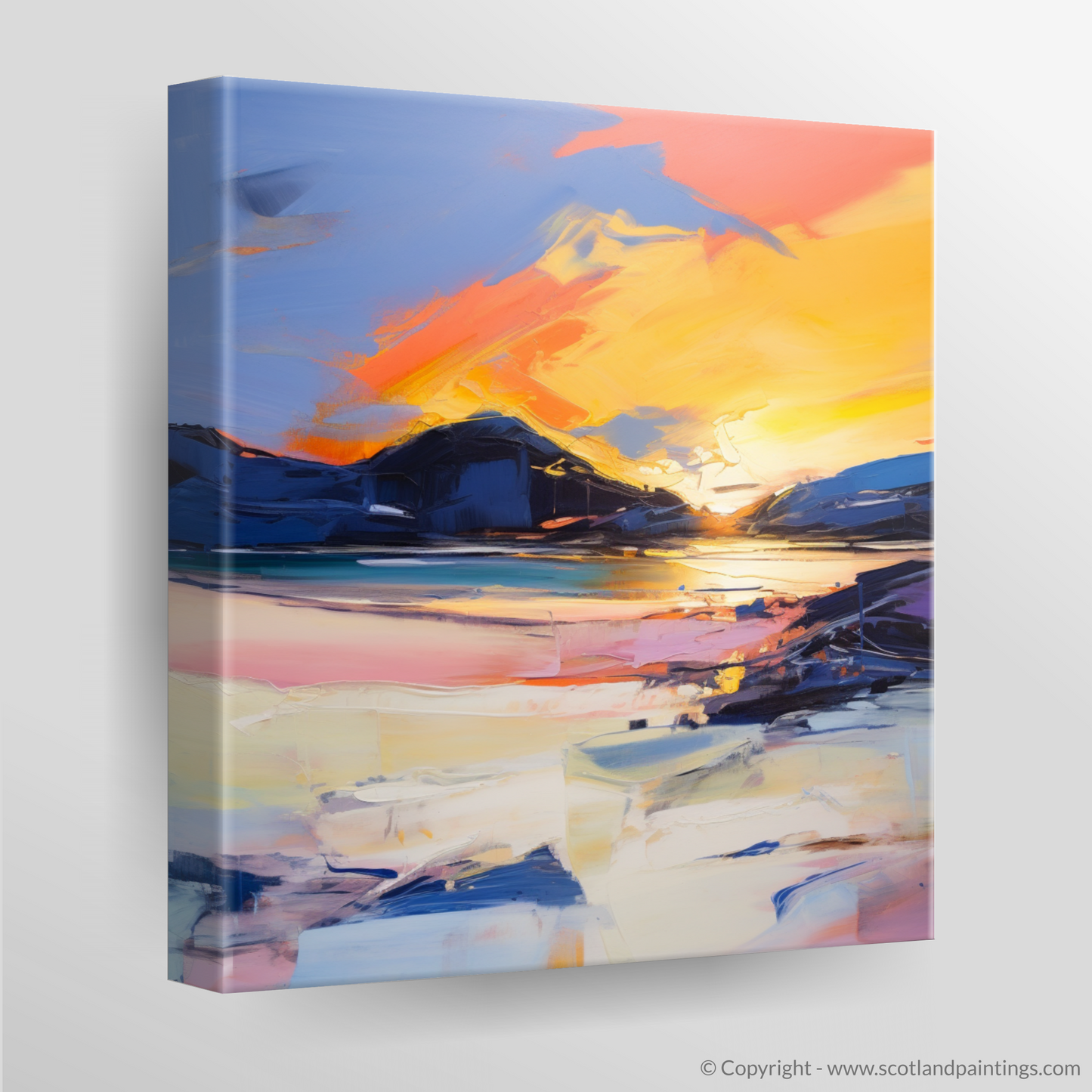 Traigh Mhor's Sunset Symphony in Abstract Expressionism