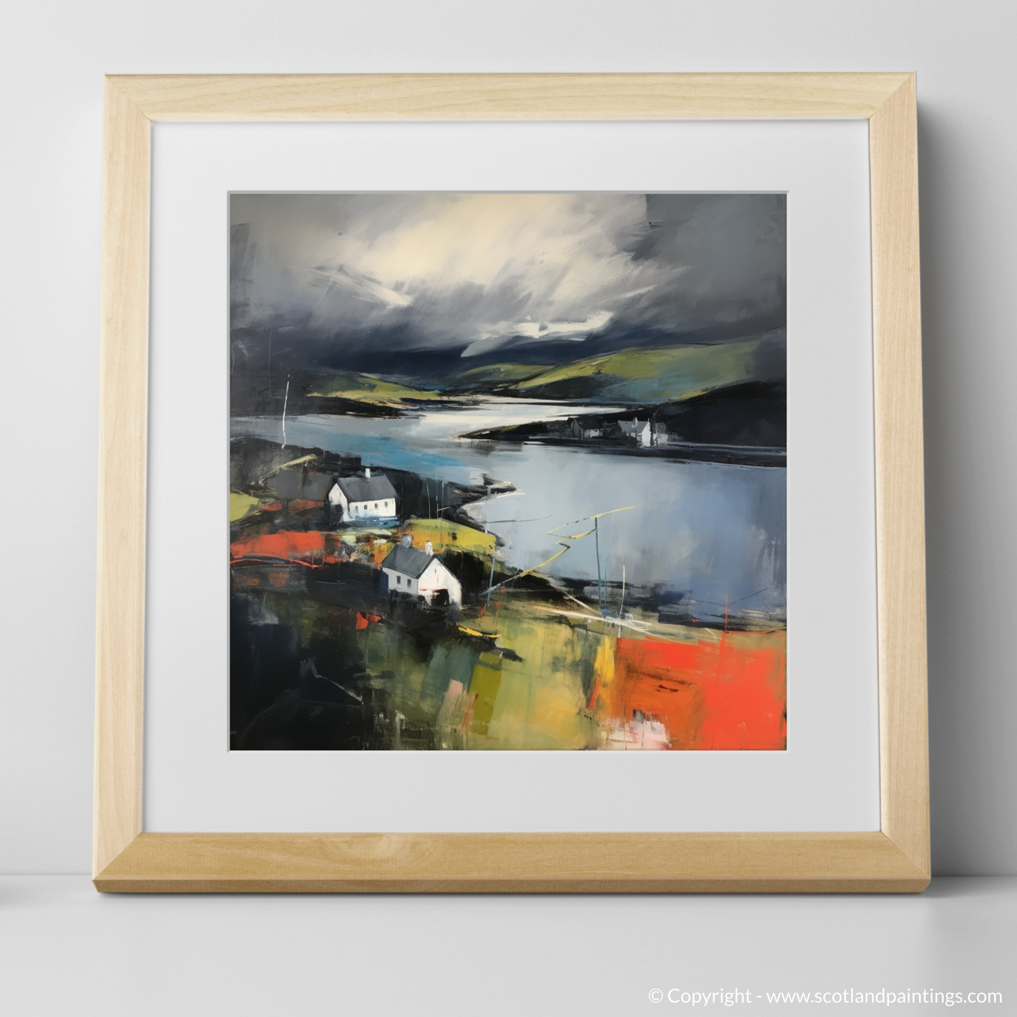 Tempest over Gairloch Harbour: An Abstract Impressionist Escape