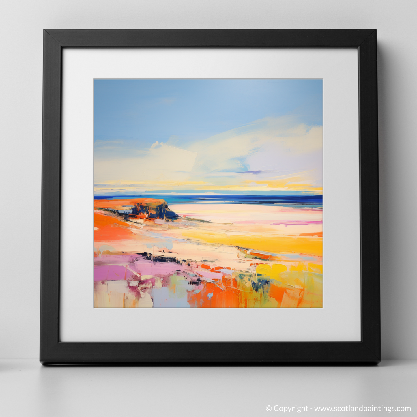 Aberdeenshire Summer Serenade: An Abstract Expressionist Tribute to St Cyrus Beach