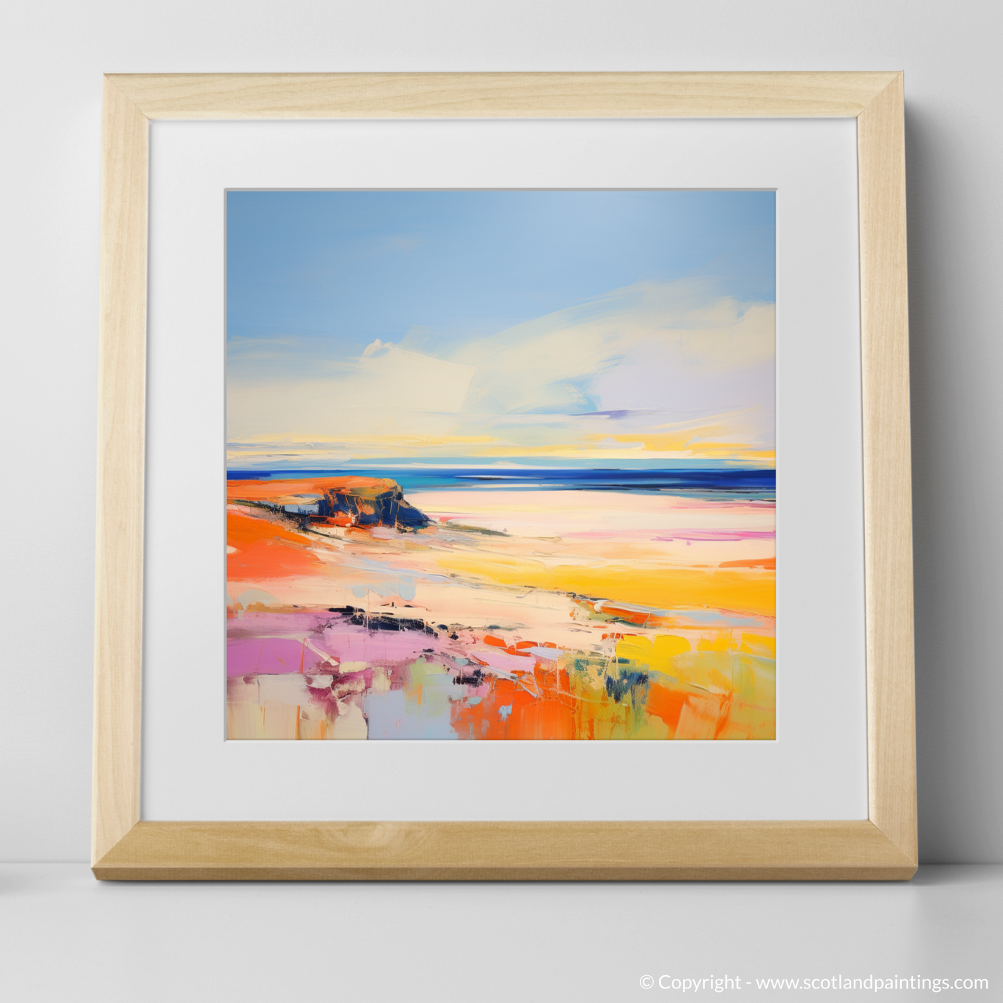 Aberdeenshire Summer Serenade: An Abstract Expressionist Tribute to St Cyrus Beach