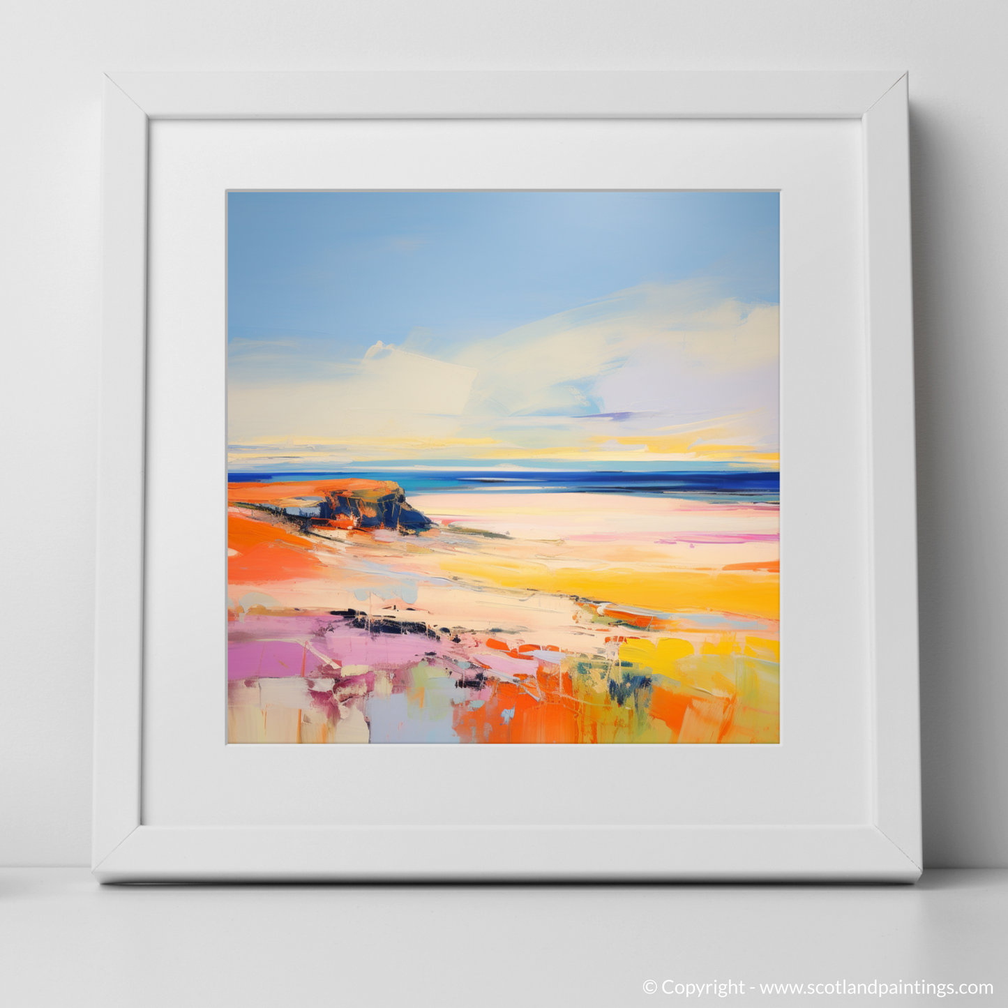 Aberdeenshire Summer Serenade: An Abstract Expressionist Tribute to St Cyrus Beach