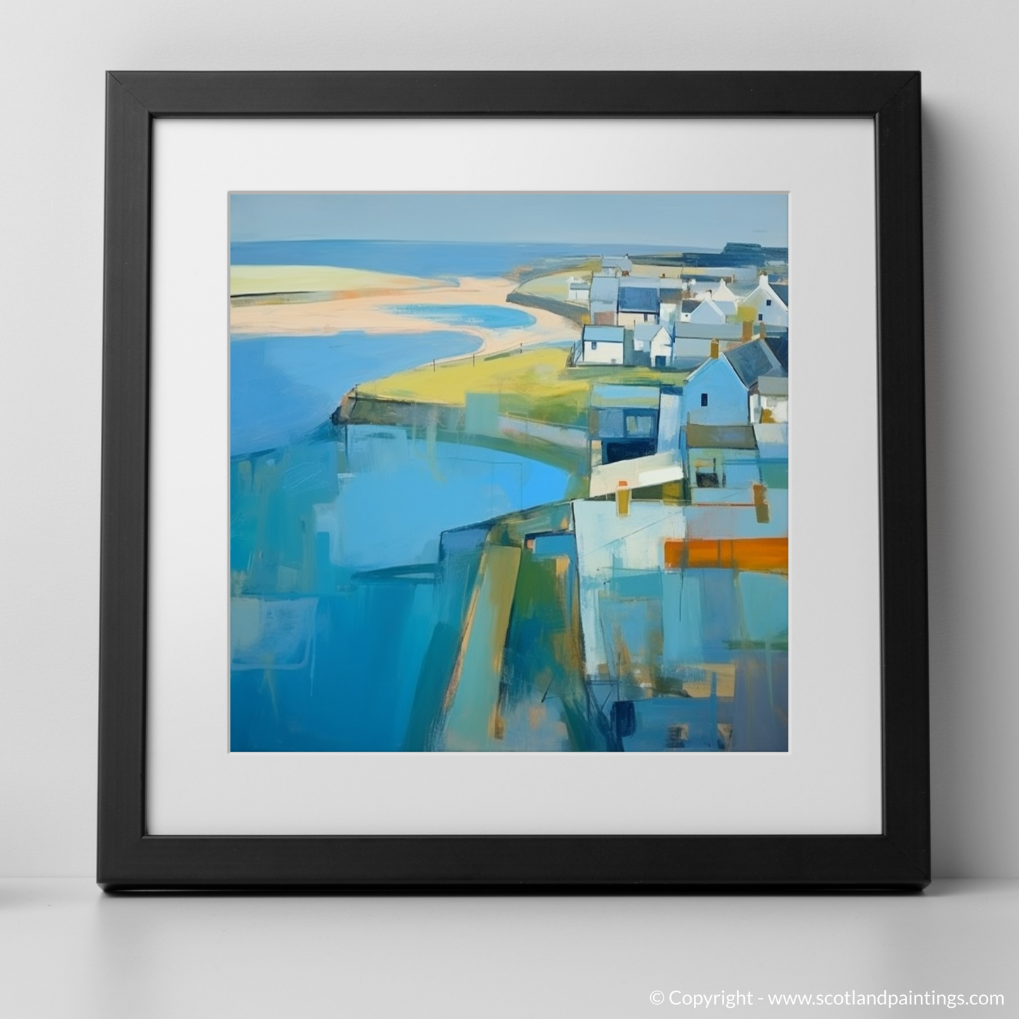 Stonehaven Serenity: An Abstract Impressionist Homage to Coastal Charm