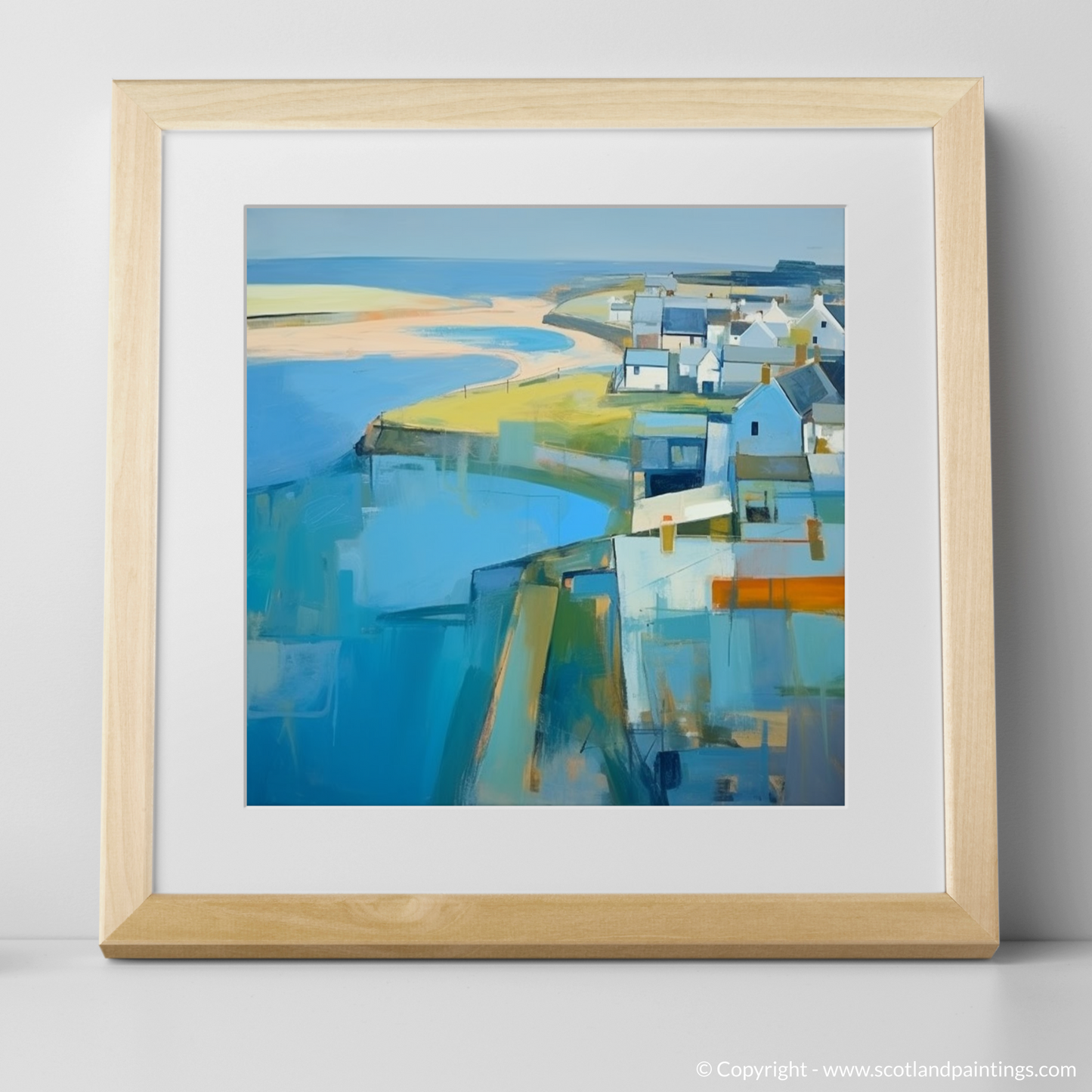 Stonehaven Serenity: An Abstract Impressionist Homage to Coastal Charm