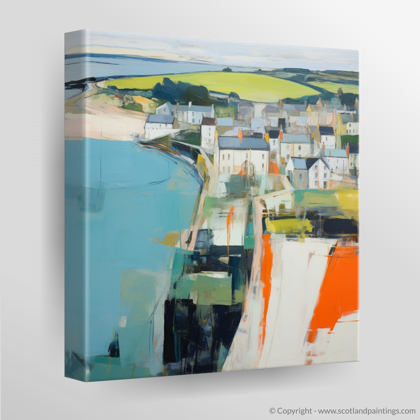 Stonehaven Whimsy: An Abstract Impressionist Ode to Scottish Coastlines