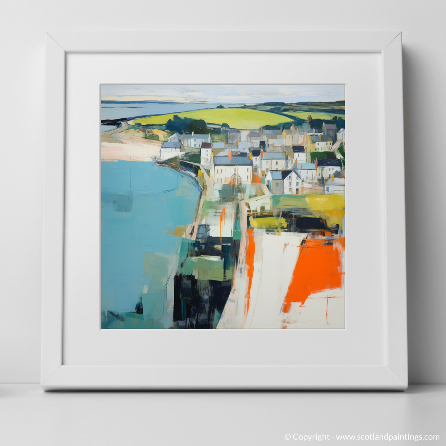 Stonehaven Whimsy: An Abstract Impressionist Ode to Scottish Coastlines