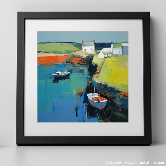 Cove Harbour Impressions: An Abstract Ode to Scottish Coastal Charm