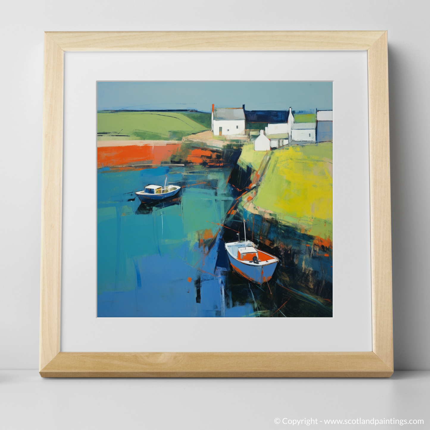 Cove Harbour Impressions: An Abstract Ode to Scottish Coastal Charm