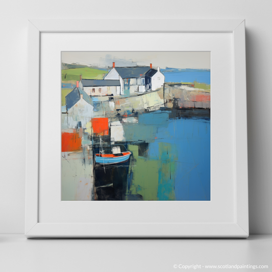 Cove Harbour Serenade: An Abstract Impressionist Ode to Scottish Maritime