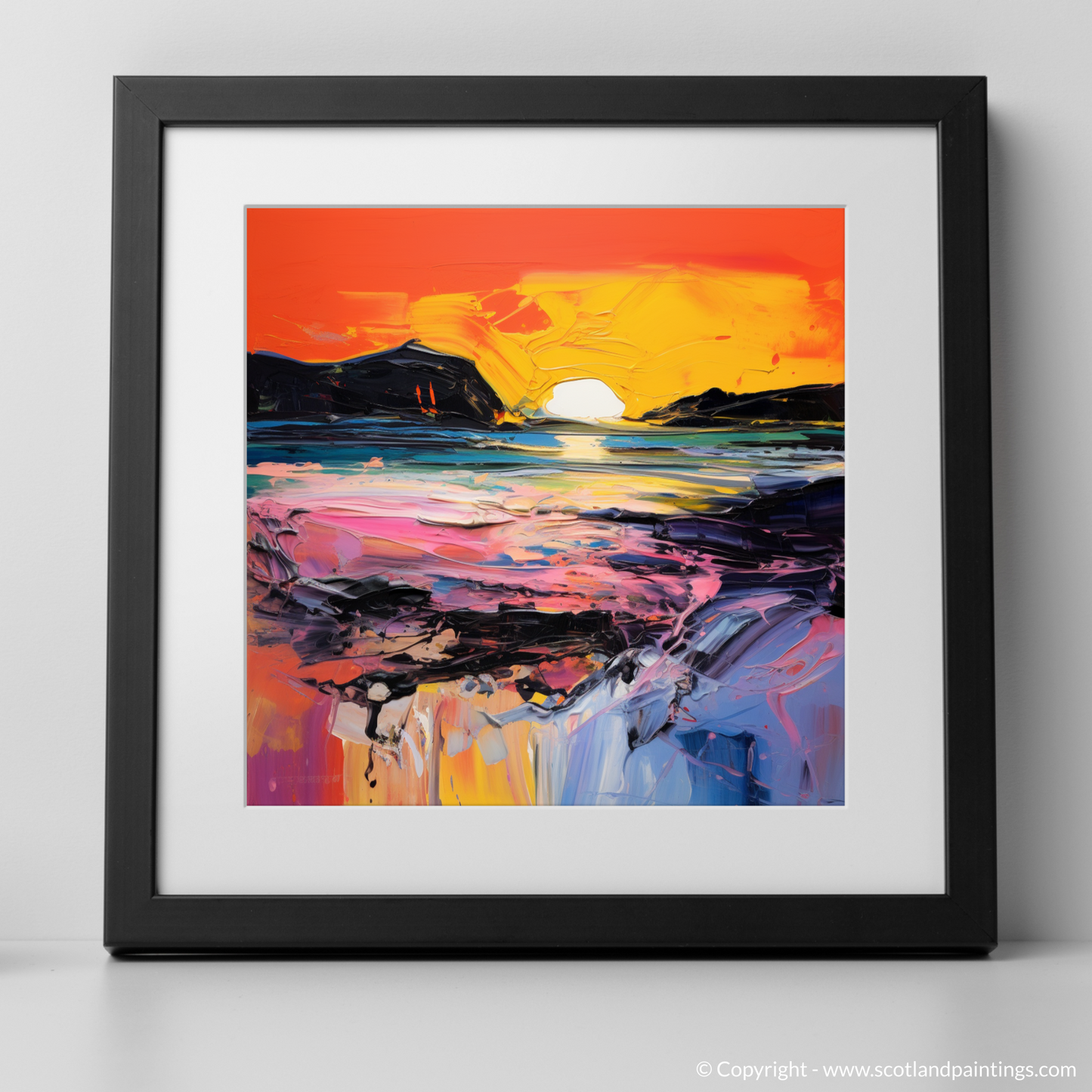 Seilebost Sunset: An Abstract Expressionist Homage to Scottish Shores