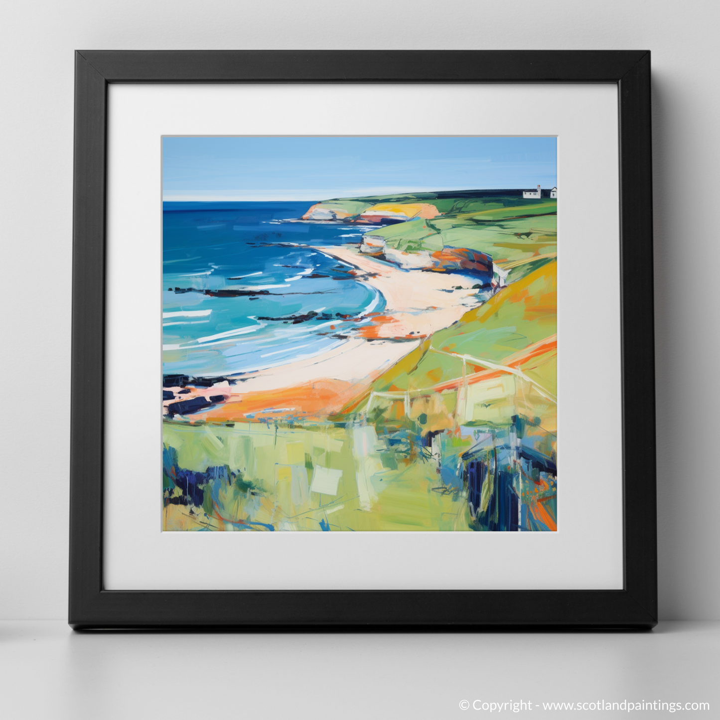 Summer Whispers of Coldingham Bay - An Abstract Impressionist Journey