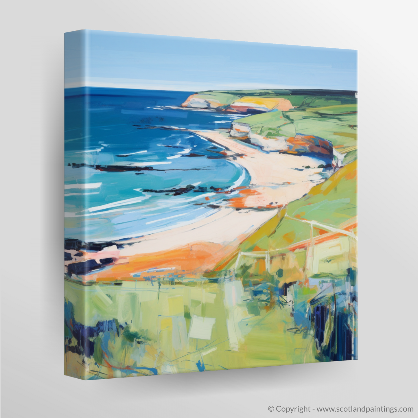 Summer Whispers of Coldingham Bay - An Abstract Impressionist Journey