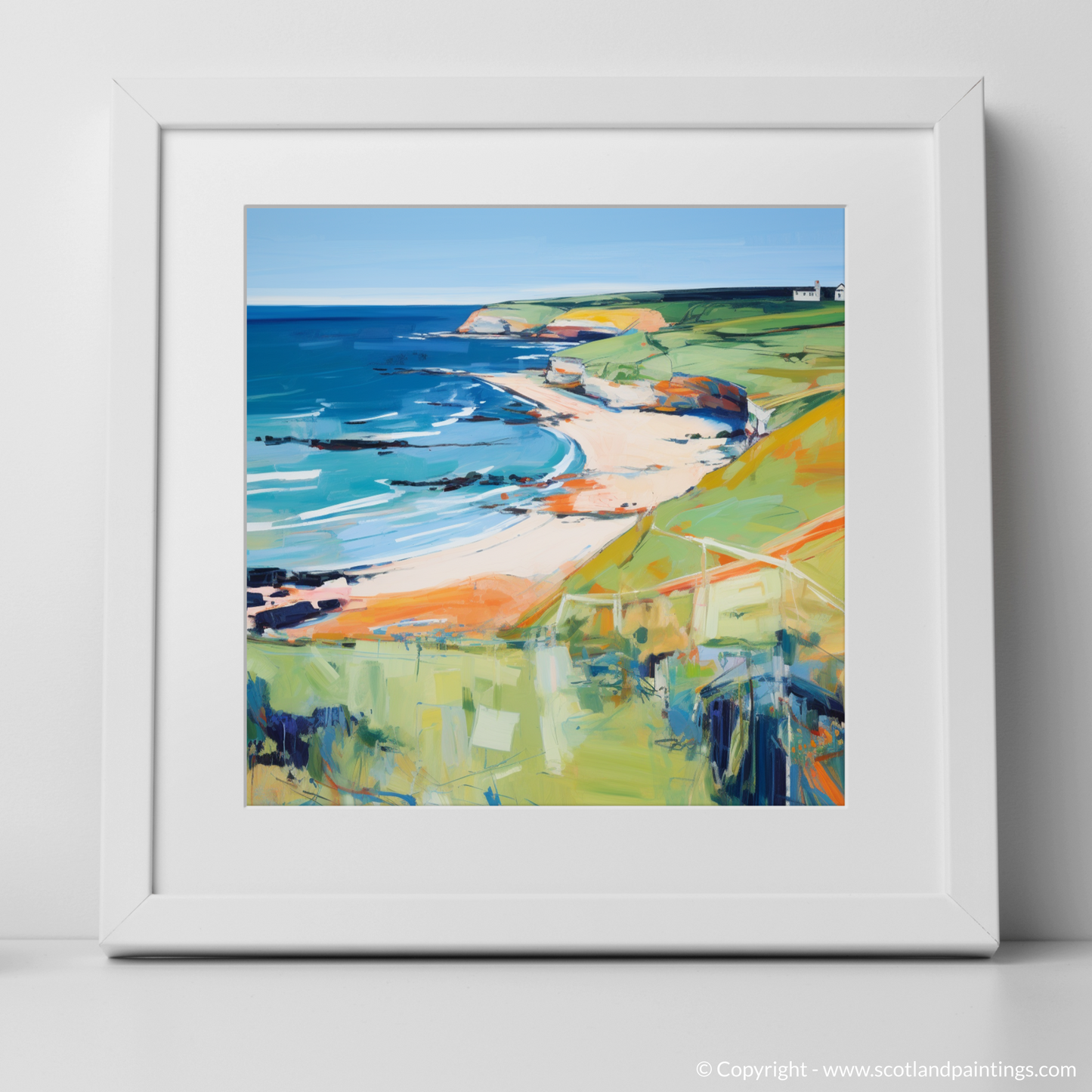 Summer Whispers of Coldingham Bay - An Abstract Impressionist Journey