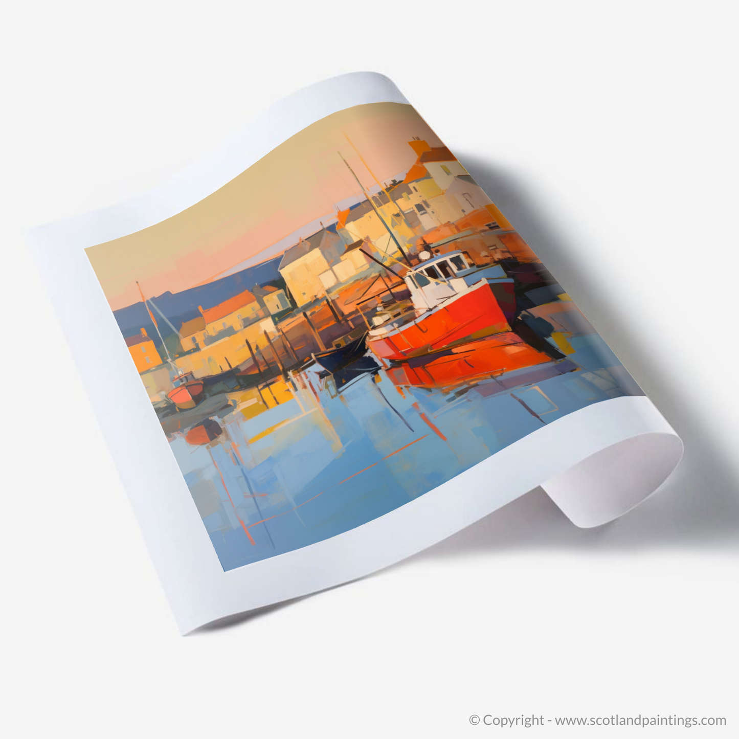 Millport Harbour at Golden Hour: A Contemporary Scottish Seascape