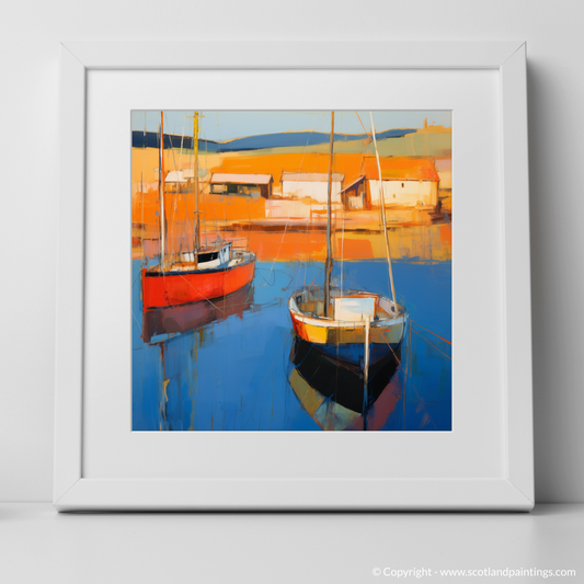 Golden Hour at Cromarty Harbour: An Abstract Impressionist Escape