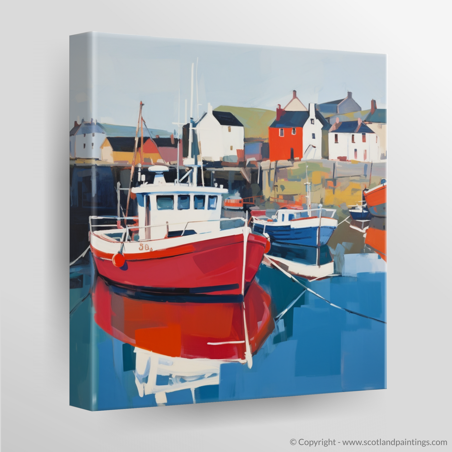 Serene Harbour: A Contemporary Ode to Scotland's Coastal Charm