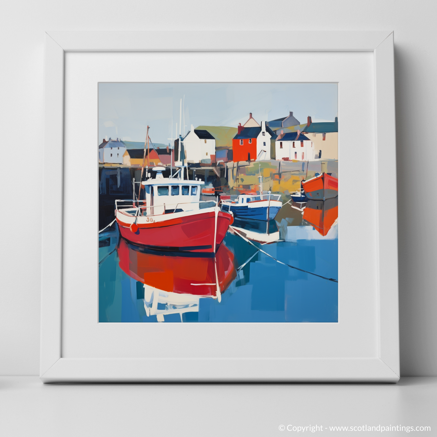 Serene Harbour: A Contemporary Ode to Scotland's Coastal Charm