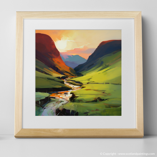 Verdant Glen at Twilight: A contemporary homage to Glencoe's Sunset Splendour