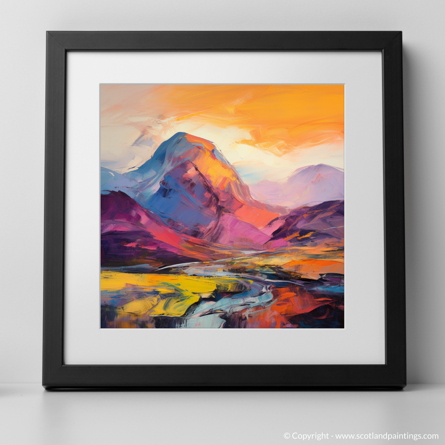 Buachaille Sunrise: An Abstract Voyage into Glencoe's Wild Heart