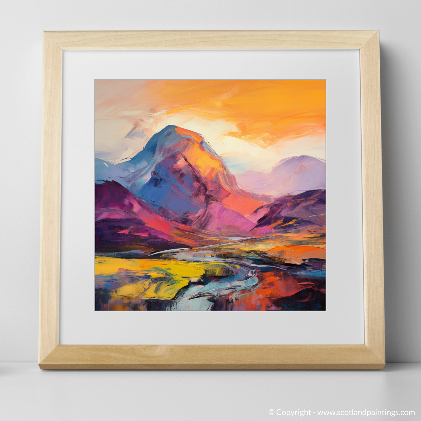 Buachaille Sunrise: An Abstract Voyage into Glencoe's Wild Heart