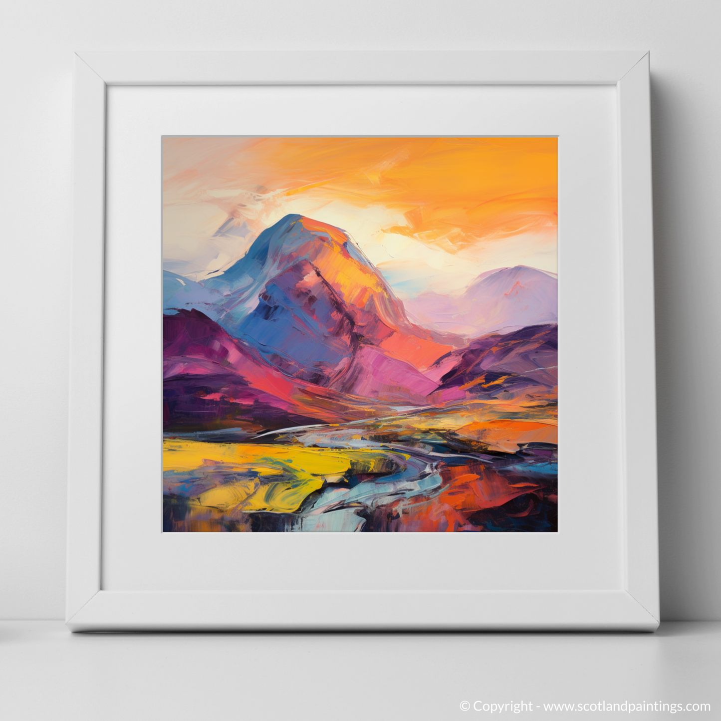 Buachaille Sunrise: An Abstract Voyage into Glencoe's Wild Heart