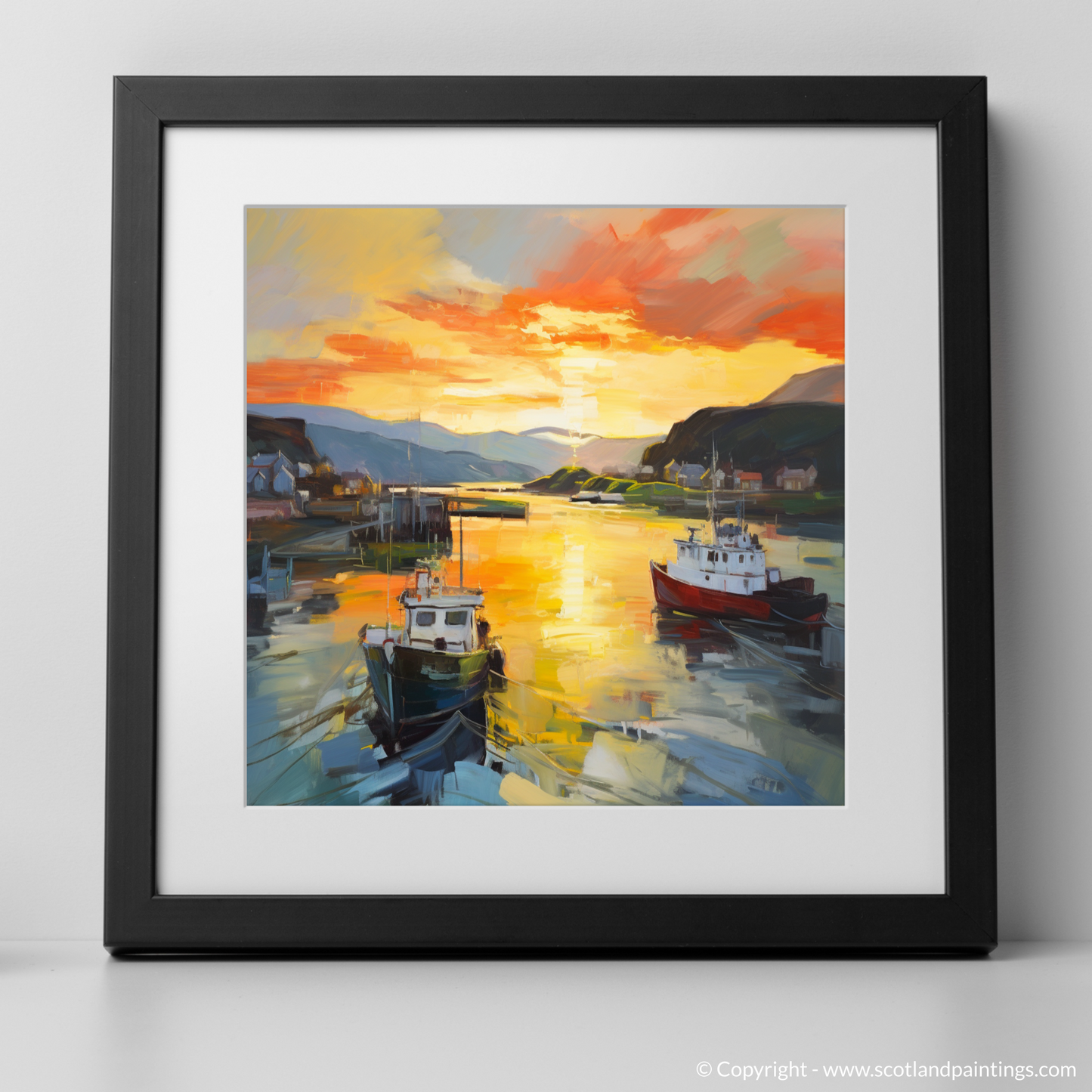 Golden Hour Embrace at Oban Harbour