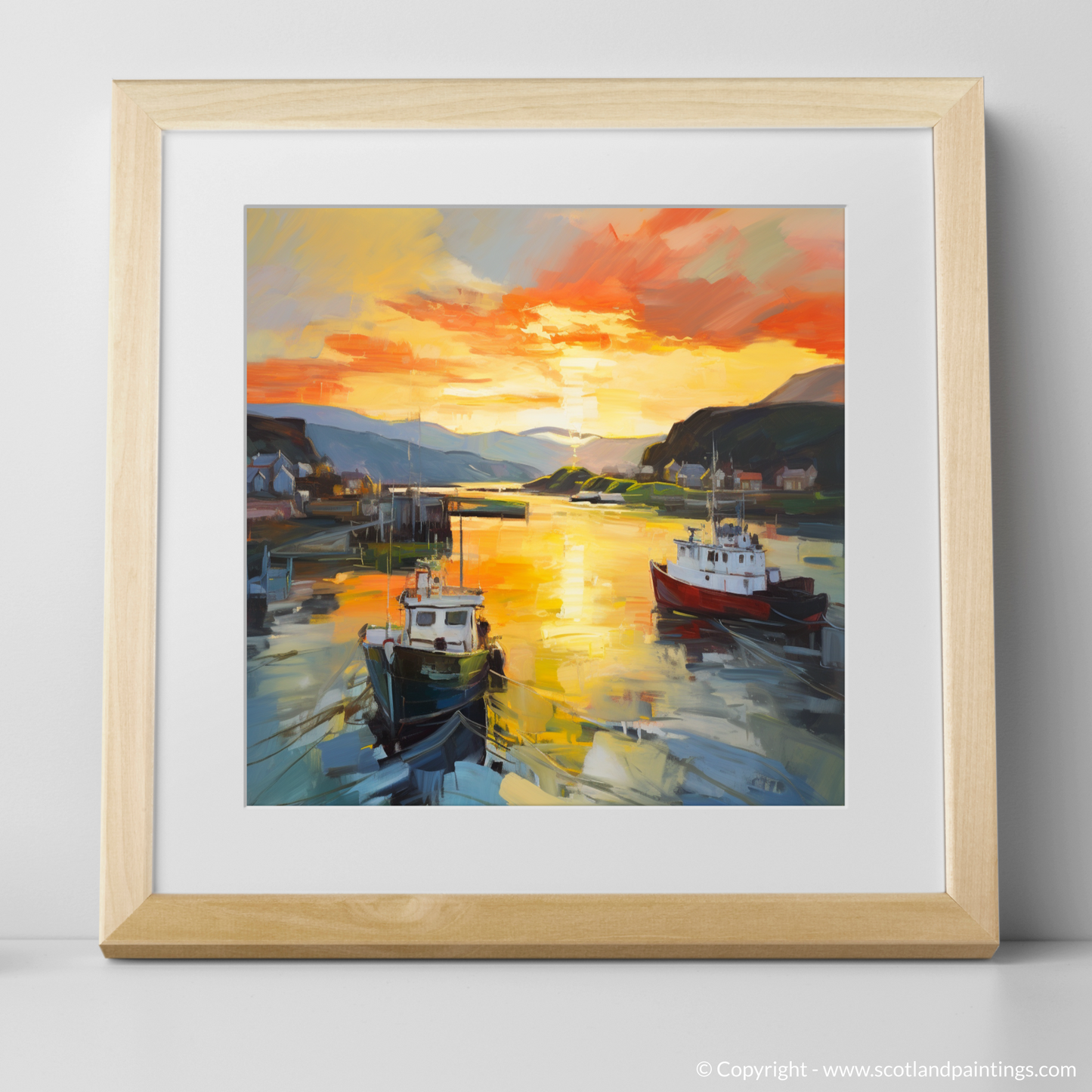 Golden Hour Embrace at Oban Harbour