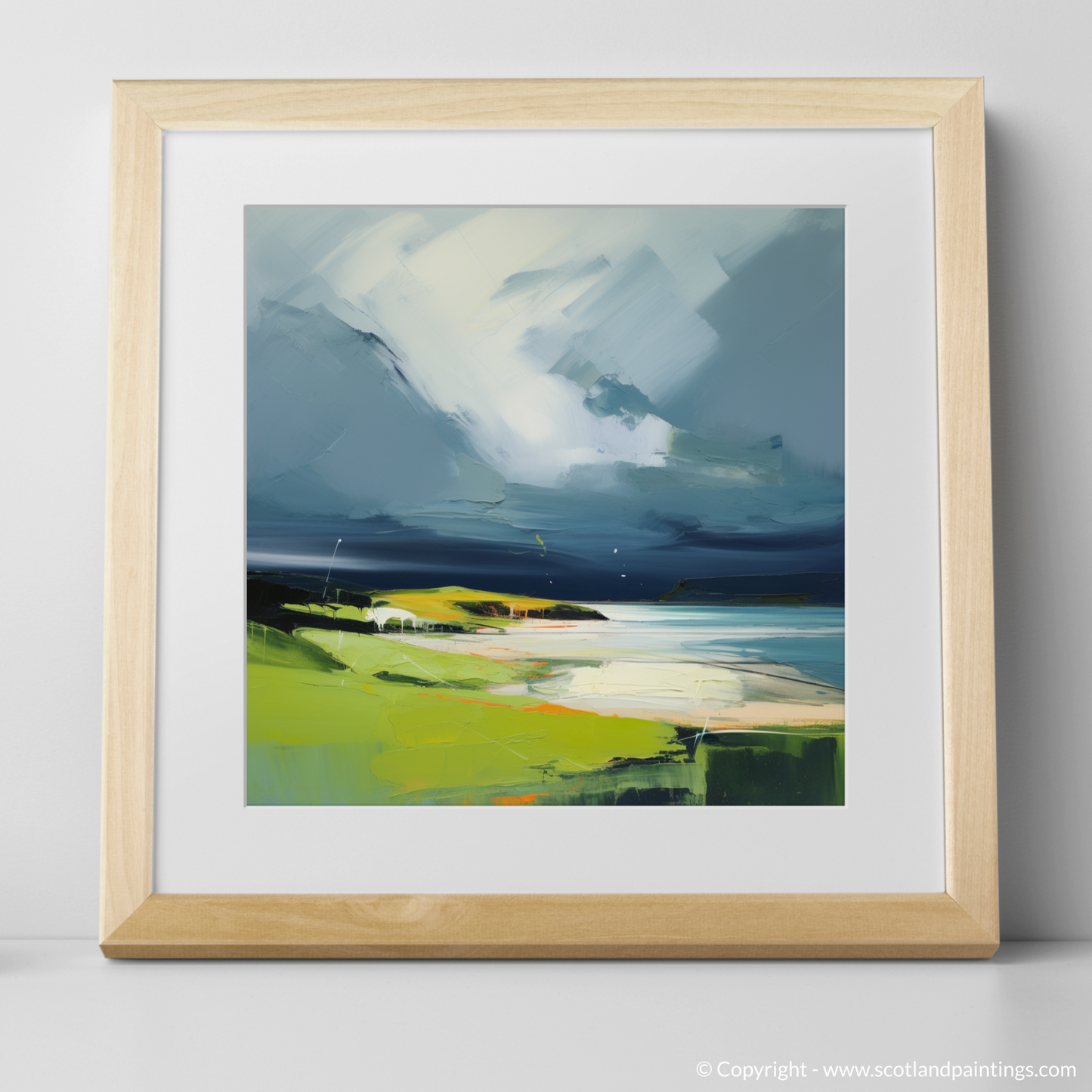 Storm over Kiloran Bay: A Contemporary Tribute to Scottish Wilds