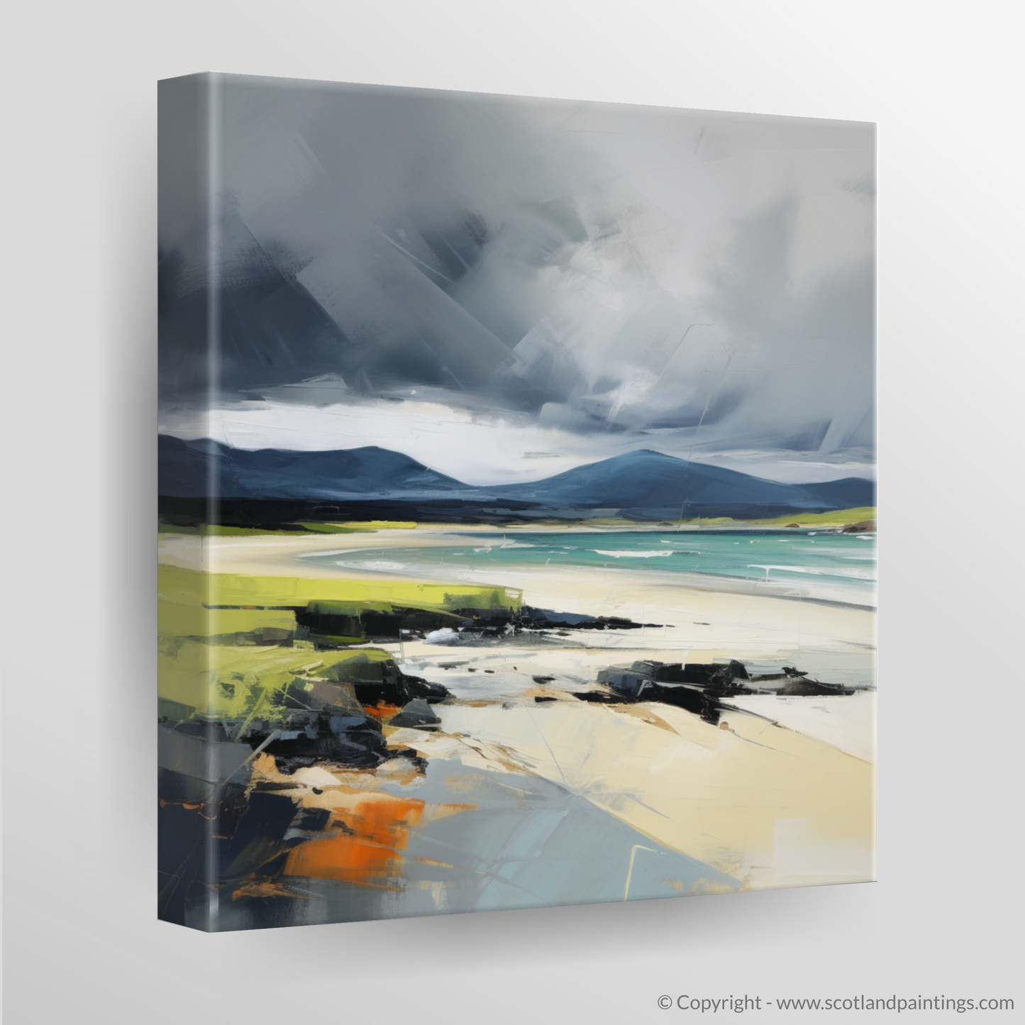 Storm over Kiloran Bay: A Contemporary Scottish Cove Scene