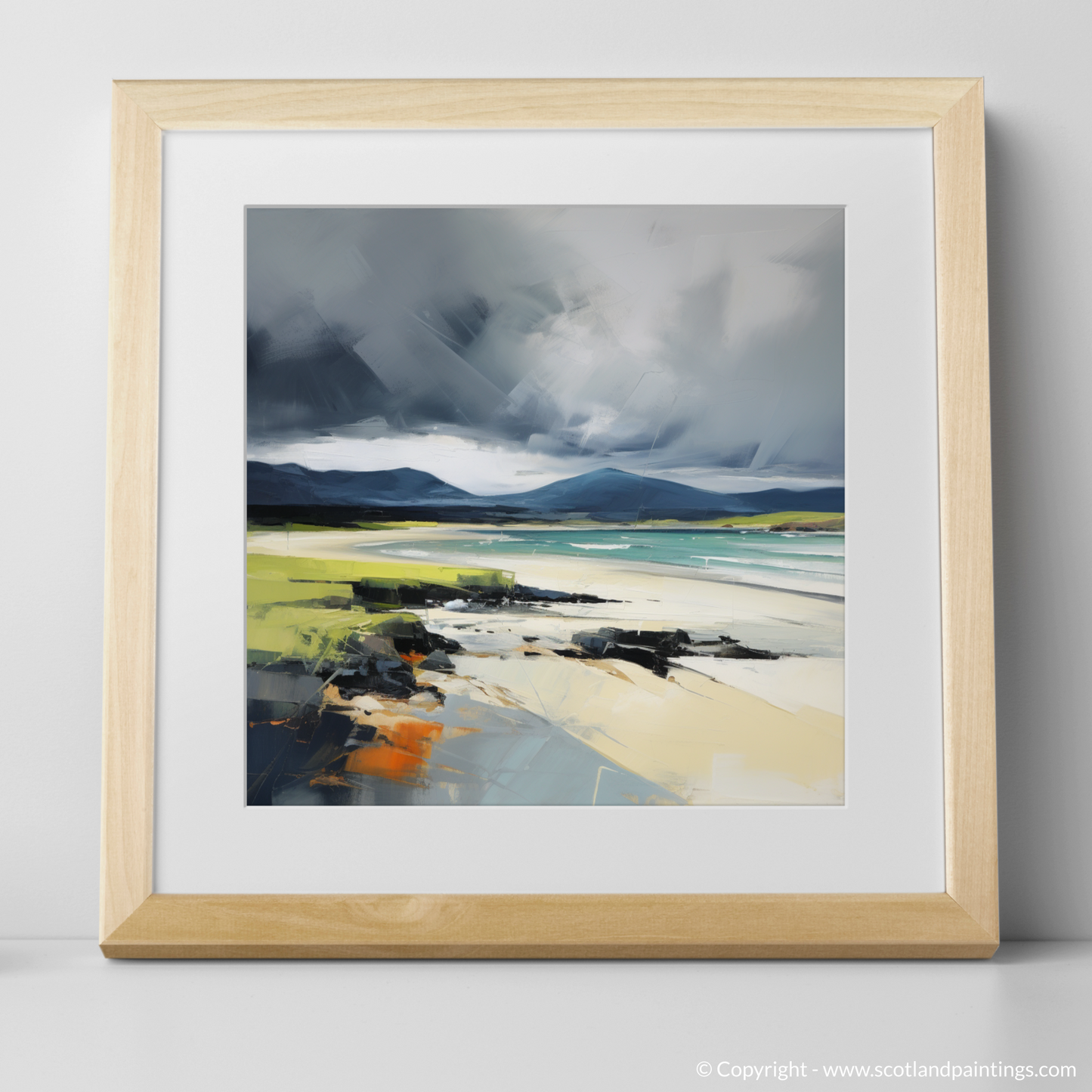 Storm over Kiloran Bay: A Contemporary Scottish Cove Scene