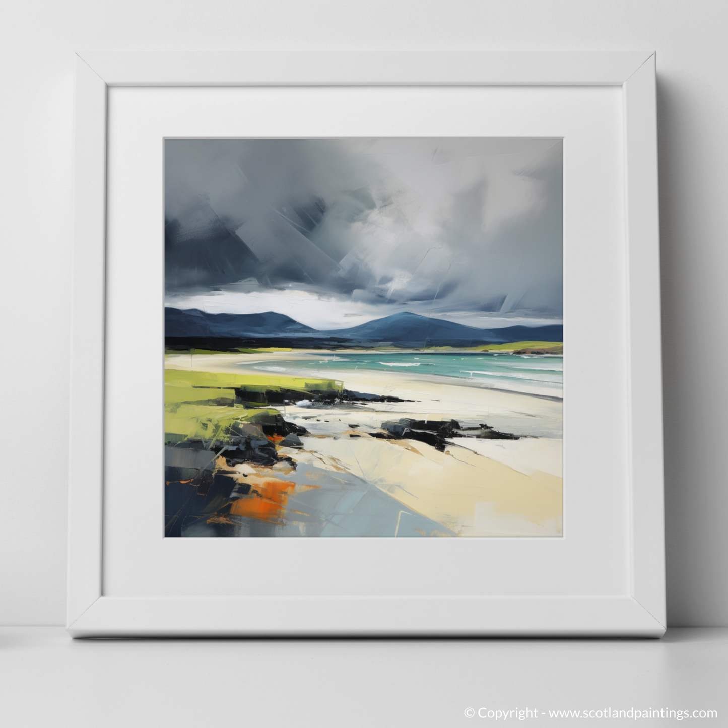 Storm over Kiloran Bay: A Contemporary Scottish Cove Scene