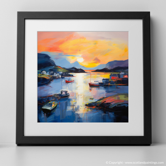 Isleornsay Harbour at Dusk: An Abstract Expressionist Ode to Twilight