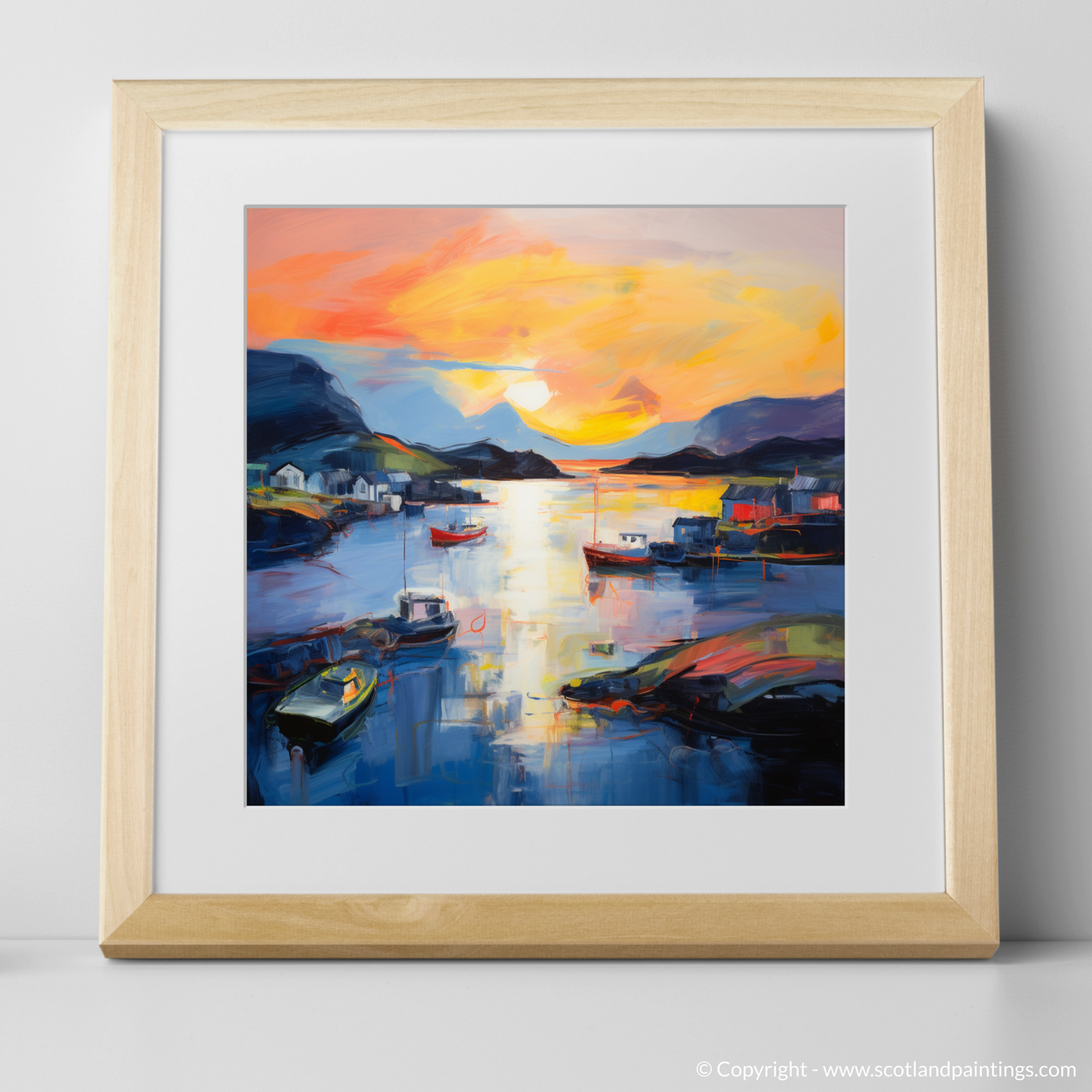 Isleornsay Harbour at Dusk: An Abstract Expressionist Ode to Twilight